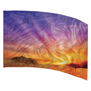 colorful sunset over desert printed color guard flag