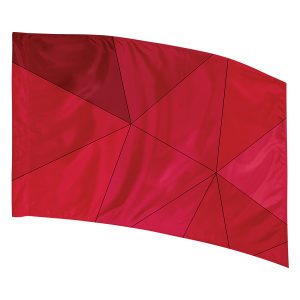 geometric reds printed color guard flag