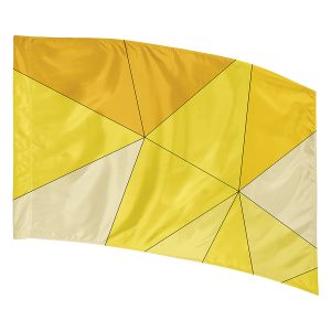 geometric yellows printed color guard flag