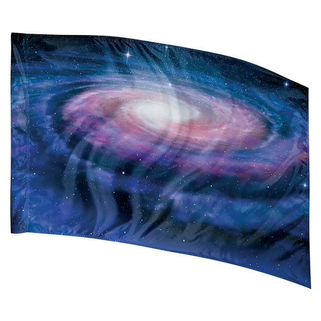 galaxy printed color guard flag