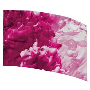 pink and white ombre clouds printed color guard flag