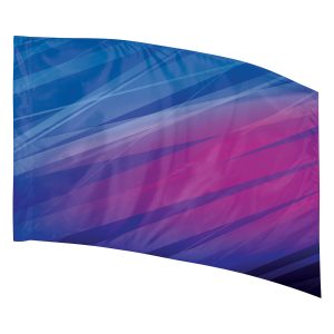 blue, pink and black streaked printed color guard flag