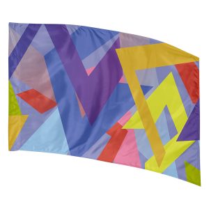 colorful bright pattern printed color guard flag