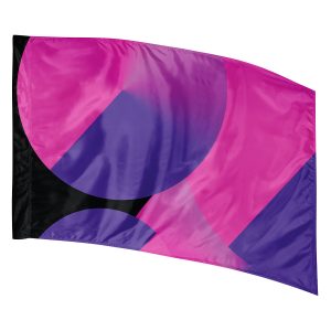 purple, pink and black printed color guard flag