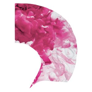 pink to white ombre clouds printed color guard swing flag