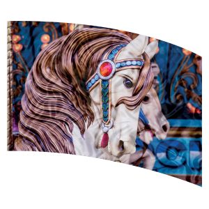 carousel horses printed color guard flag