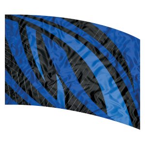 blue and black printed color guard flag