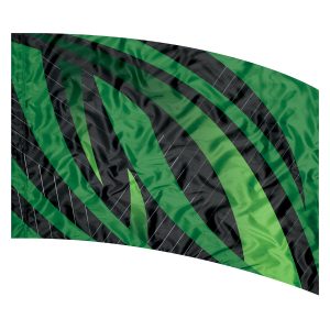 green and black printed color guard flag
