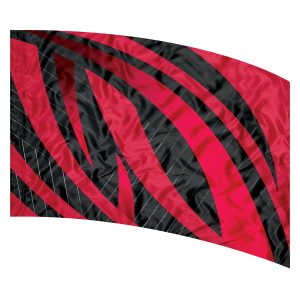 red and black printed color guard flag