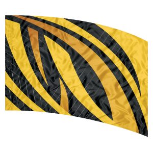 yellow and black printed color guard flag