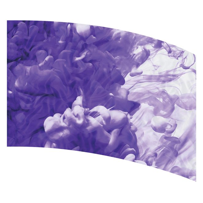 purple and white ombre clouds color guard flag