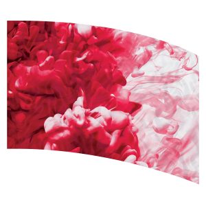 red and white ombre clouds printed color guard flag