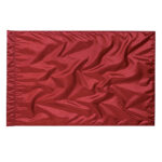 crimson solid poly china silk rectangle flag