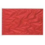 red solid poly china silk rectangle flag