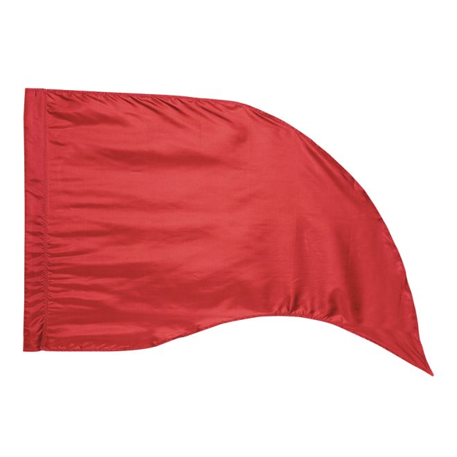 red solid color in stock tear drop color guard flag