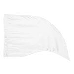 white solid color in stock tear drop color guard flag