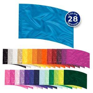 Solid Performance Poly China Silk Arc Flag in 28 color options
