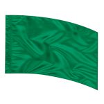Solid Performance Poly China Silk Arc Flag - Kelly