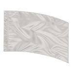 Solid Performance Poly China Silk Arc Flag - Silver