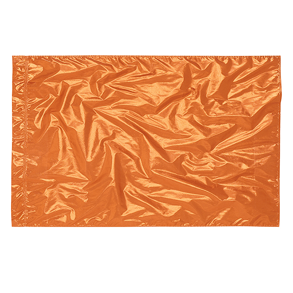 orange In Stock solid lamé color guard Flag