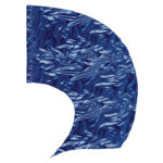 navy solid ultra lamé swing flag