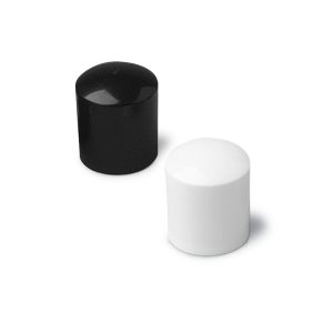 white and black color options for plastic flag pole caps