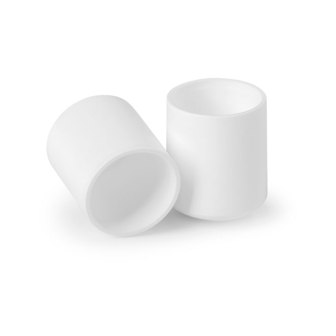 white plastic flag pole caps