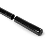 black swing flag pole handle grip showing attachment to pole