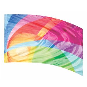 color guard flag with a Colorful rainbow abstract geometric design