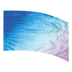 color guard flag with a Royal, Turquoise, Light Blue, and Lavender diagonal fade