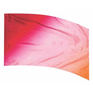 color guard flag with a Crimson, Red, Pink, Pumpkin diagonal fade