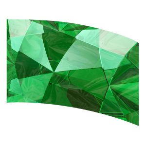 color guard flag with a Shattered emerald geometric design