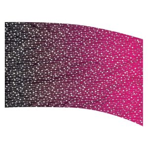 color guard flag with a Black to Fuchsia ombre gradient fade with Silver Fused Metallic