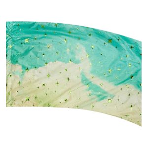 color guard flag with a Ivory Clouds on a Seafoam Sky with Lime Fused Metallic