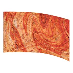 color guard flag with an Orange and Black marbling with Orange Fused Metallic