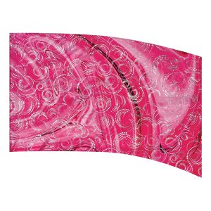 color guard flag with a Hot Pink and Black marbling with Light Pink Fused Metallic