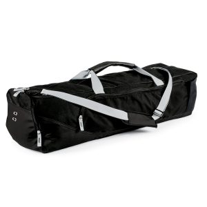 black and grey large color guard storage bag