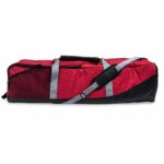 red and black large color guard storage bag