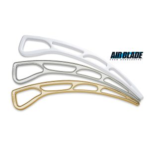 air blade color guard prop in white, silver, and gold