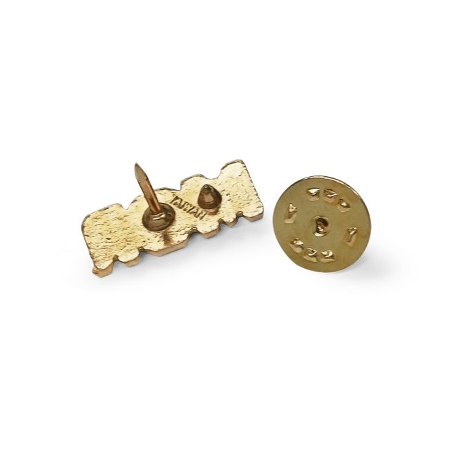 gold award pin underside