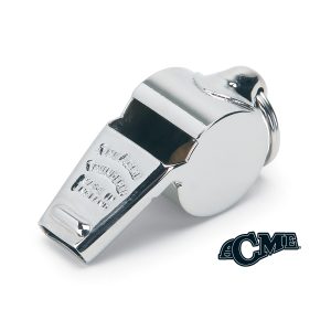 acme thunderer whistle silver top view
