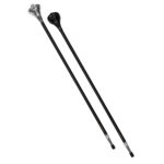 black the amazing drum major baton one with rubber dome one with metal dome