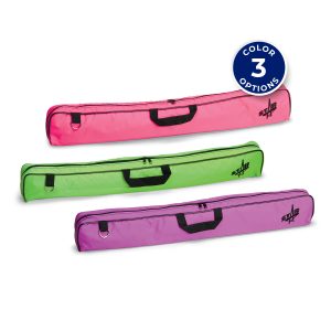 3 color options for star line twirling baton student case small in neon pink, neon green and neon magenta