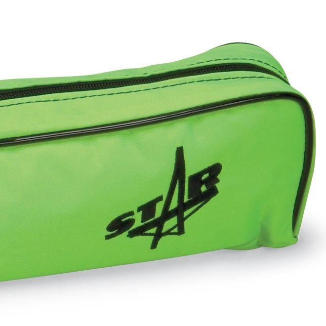 neon green star line twirling baton student case large close up of star line logo