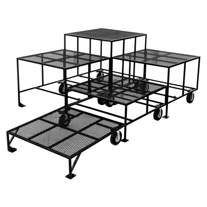 corps design portable stage box 1ft. five stages arranged in varying heights