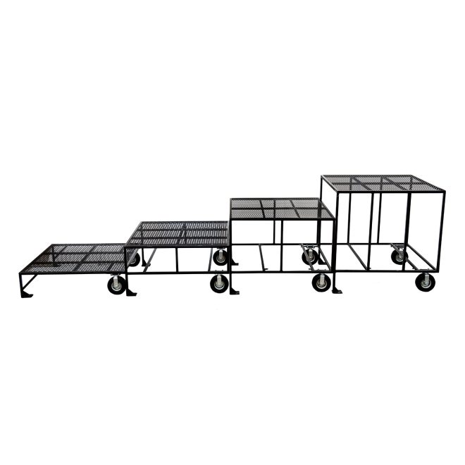 corps design portable stage box 2ft. four stages in line of varying heights