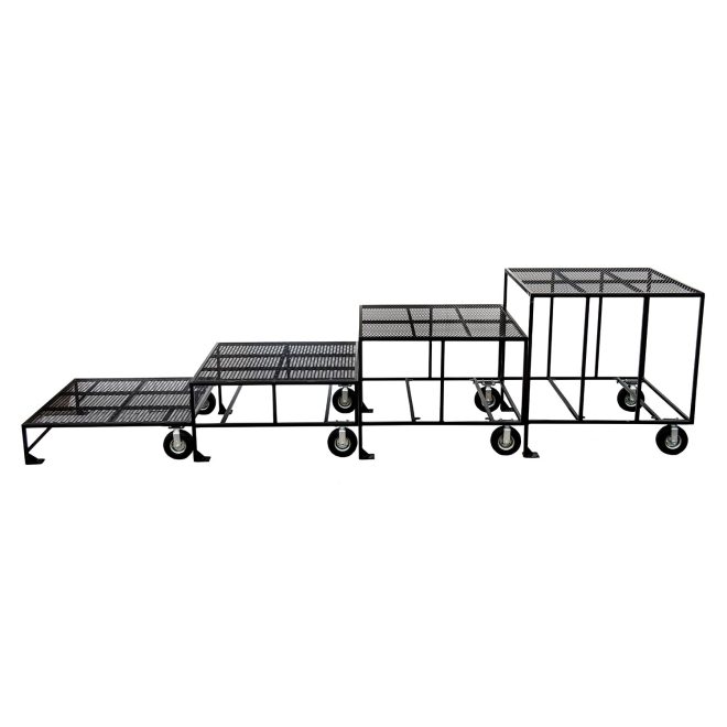 corps design portable stage box 3ft. four stages in line of varying heights