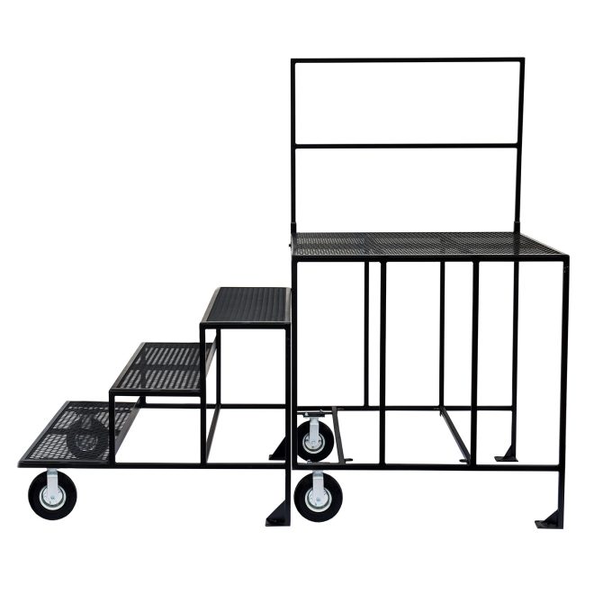 corps design portable stage box 4ft with stairs leading up