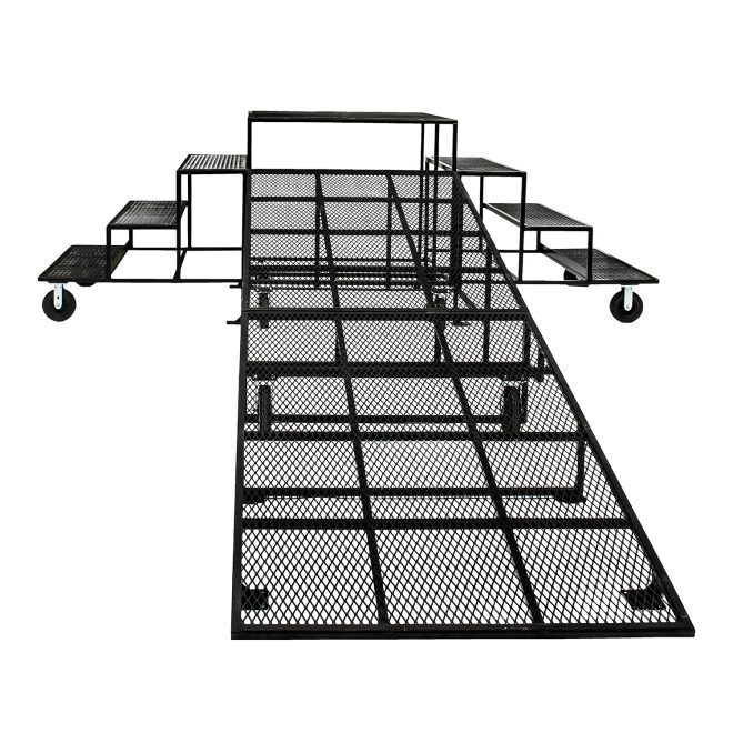 corps design portable ramp with two sets of stairs to platform with ramp coming off front