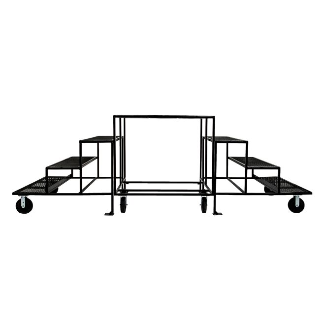 corps design stage box steps 3 steps on each side up to platform